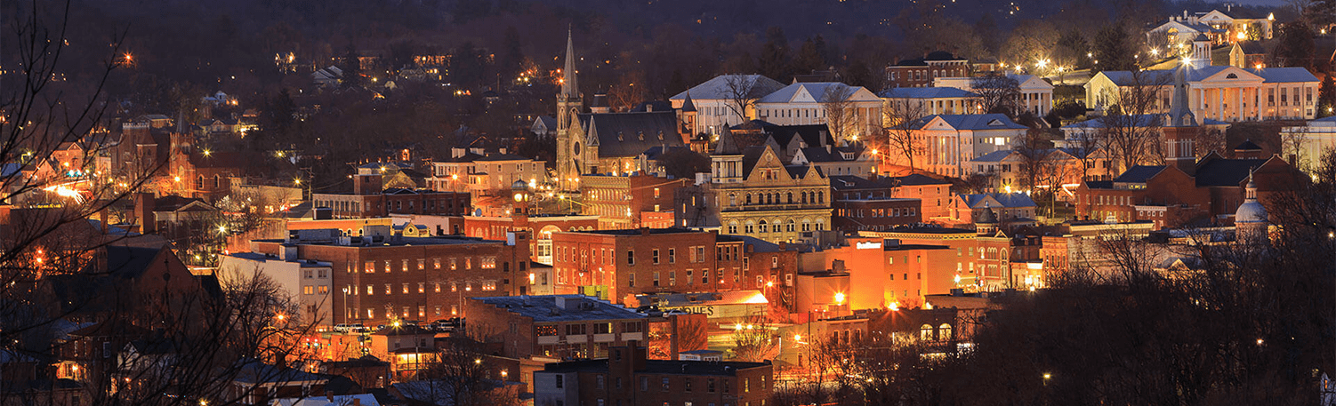 Staunton VA cityscape